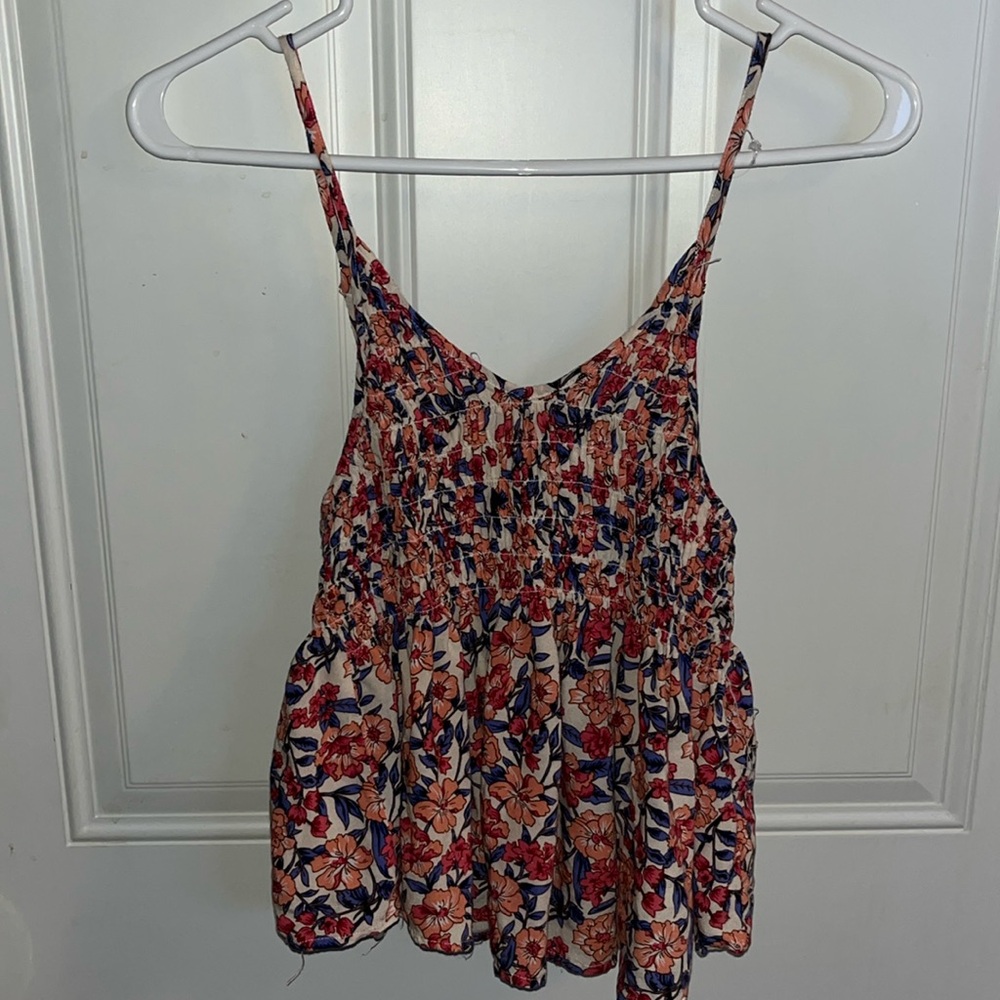Floral Kendall+Kylie spaghetti strap top size medium